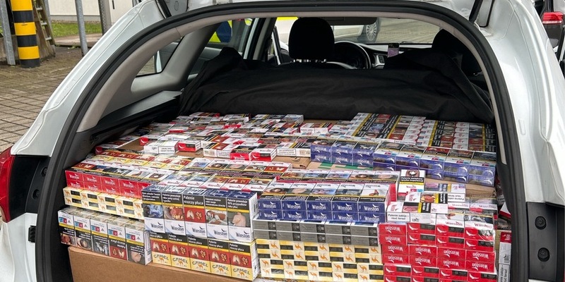 HZA-GI: Gießener Zoll deckt Schmuggelversuch auf - 83.600 Zigaretten entdeckt - Foto: presseportal.de