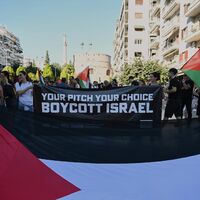 Vor einem Europacupspiel in Saloniki war es zu Protesten gegen den israelischen Verein Maccabi Tel Aviv gekommen. (Archivbild) - Foto: Giannis Papanikos/AP/dpa