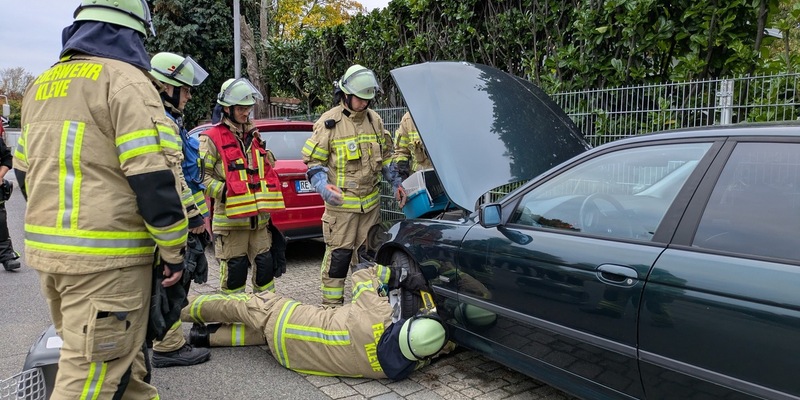 FW-KLE: Feuerwehr befreit Katze aus Motorraum - Foto: presseportal.de