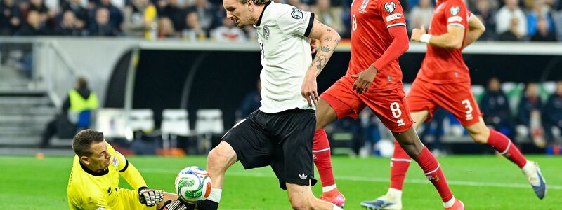 Wartet weiter auf sein erstes Tor im DFB-Trikot: Nick Woltemade. - Foto: Uwe Anspach/dpa