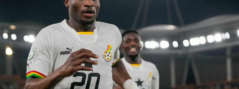 Tottenham-Star Mohammed Kudus hat mit Ghana den Sprung zur WM geschafft. (Archivbild) - Foto: Themba Hadebe/AP/dpa