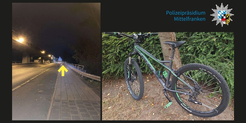POL-MFR: (967) Unbekannter warf Fahrrad von Brücke auf fahrendes Wohnmobil - Ermittlungen wegen versuchten Mordes - Foto: presseportal.de