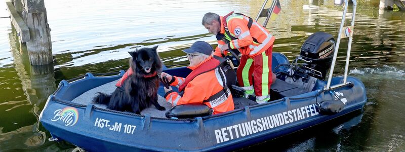 Spürhunde haben laut Polizei auf dem Inselsee am Stadtrand von Güstrow angeschlagen. Am Dienstagmorgen sollen Taucher in dem Bereich zum Einsatz kommen. - Foto: Bernd Wüstneck/dpa