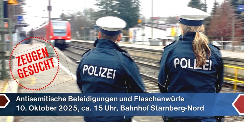 Bundespolizeidirektion München: Zeugenaufruf nach antisemitischen Beleidigungen - Foto: presseportal.de