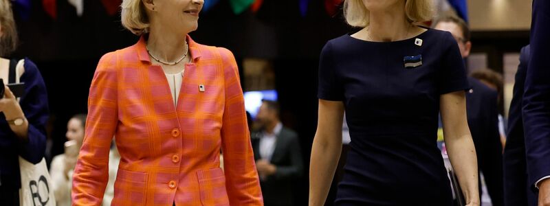 Wollen deutlich mehr Tempo beim Thema Verteidigung: EU-Kommissionspräsidentin Ursula von der Leyen und die EU-Außenbeauftragte Kaja Kallas. (Archivbild) - Foto: Geert Vanden Wijngaert/AP/dpa