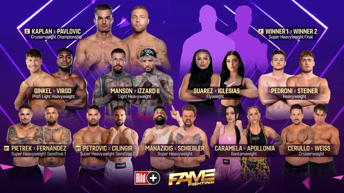 Fame Fighting 3: Das große Messen in Essen der Reality-Stars morgen live bei BILD.de / Promibox-Event des Jahres am Samstag, 18. Oktober 2025 um 18.00 Uhr live und exklusiv mit BILDplus Fight-Pass - Foto: presseportal.de