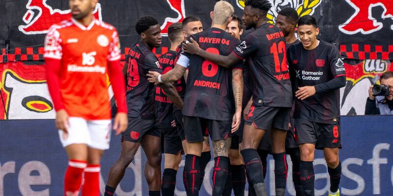 Mainz darf gegen Leverkusen auch mal jubeln: Jae-Sung Lee trifft. - Foto: Torsten Silz/dpa