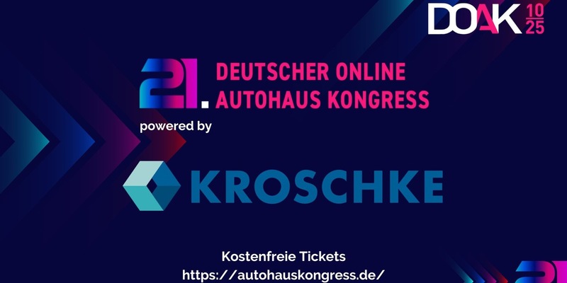 Partner der ersten Stunde / Sponsor Kroschke mit Beitrag zur digitalen Inventur beim 21. Deutschen Online Autohaus Kongress (DOAK) - Foto: presseportal.de