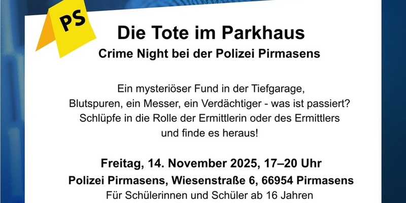 POL-PPWP: Zweite landesweite Crime Night der Polizei Rheinland-Pfalz am 14. November 2025 - Foto: presseportal.de