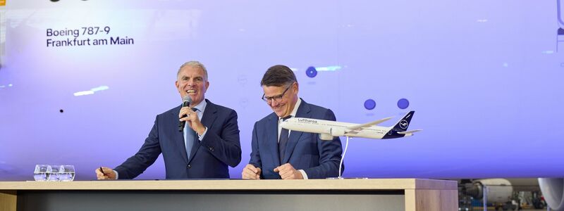 Die Boeing 787 ist bereits die siebte Lufthansa-Maschine, die den Namen des größten deutschen Drehkreuzes Frankfurt trägt.  - Foto: -/Lufthansa/dpa