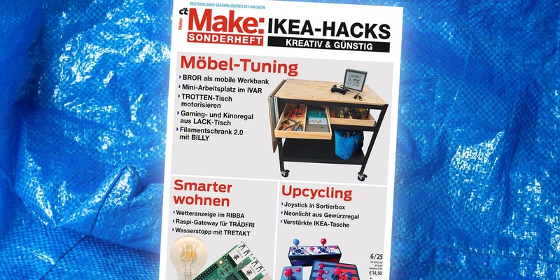 Make: Erstes Sonderheft zu kreativen Ikea-Hacks / Servierwagen wird zum mobilen Arbeitstisch - Foto: presseportal.de