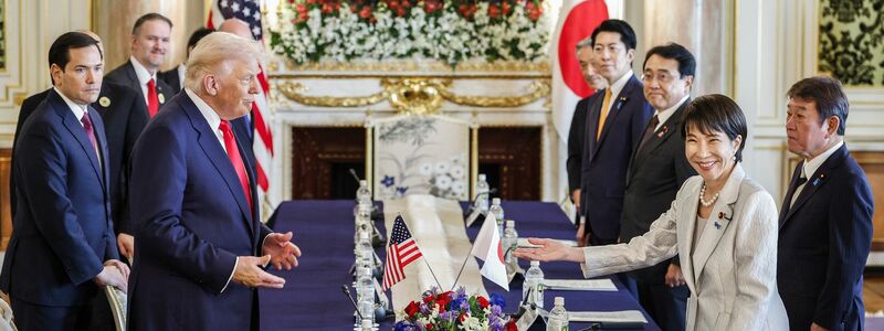 USA und Japan stärken ihr Bündnis. - Foto: Franck Robichon/EPA Pool/dpa