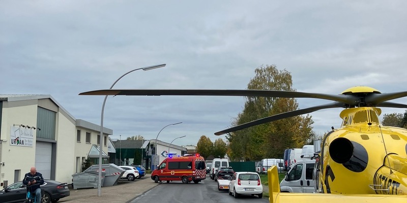 FW Datteln: Rettungshubschrauber - Landung in Datteln - Foto: presseportal.de