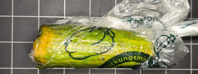Der Vater der Frau nahm das Paket mit der Gurke an und bezahlte.  - Foto: Polizei Sulzbach-Rosenberg/dpa