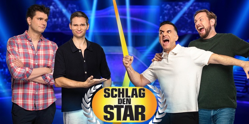 Lutz van der Horst Fabian Köster Özcan Cosar Bastian Bielendorfer Schlag den Star - Foto: Joyn/Steffen Z. Wolff, presseportal.de