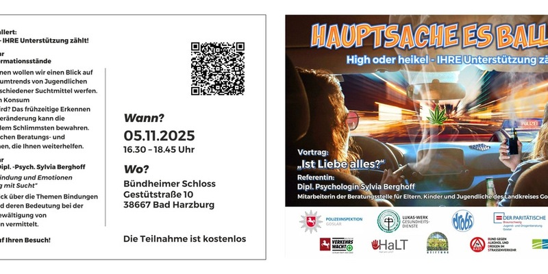 POL-GS: Veranstaltung zur Suchtprävention und Verkehrssicherheitsarbeit im Bündheimer Schloss am 05. November 2025 - Foto: presseportal.de