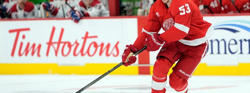 NHL-Star-Verteidiger Moritz Seider erwartet die beste deutsche Eishockey-Nationalmannschaft überhaupt bei Olympia - Foto: Carlos Osorio/AP/dpa