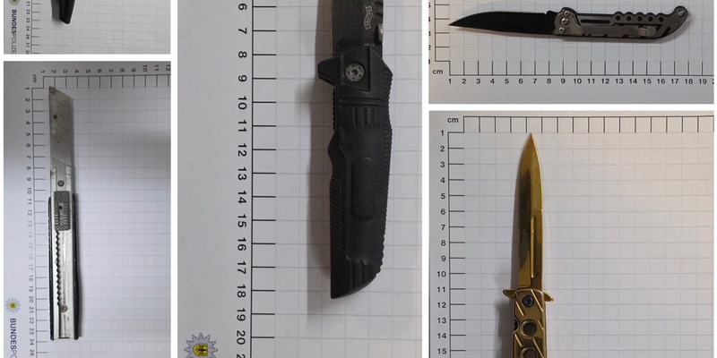 BPOL NRW: Bundespolizei beschlagnahmt am Wochenende acht Messer im Gelsenkirchener Hauptbahnhof - Foto: presseportal.de