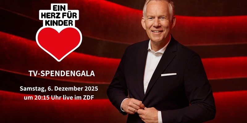 Ein Herz für Kinder: Am 6. Dezember 2025 zeigt das ZDF zum 25. Mal die TV-Spendengala für Kinder in Not / Jubiläumssendung mit Andrea Berg, Roland Kaiser und Santiano / Moderation Johannes B. Kerner - Foto: presseportal.de