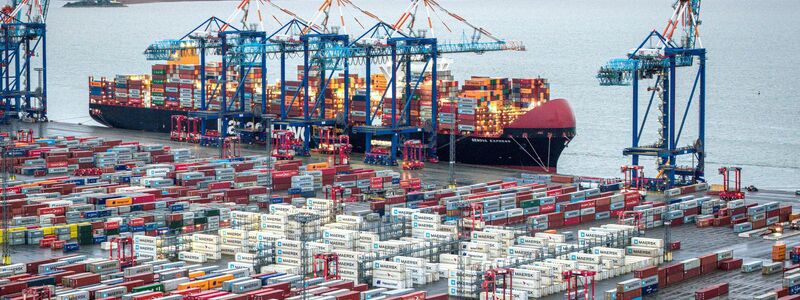 Über Bremerhaven geht ein guter Teil der deutschen Exporte.  - Foto: Sina Schuldt/dpa