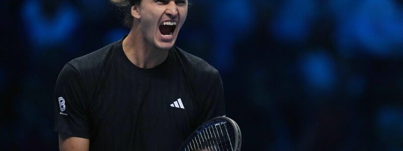 Jubelte ausgelassen nach seinem Auftaktsieg bei den ATP Finals: Alexander Zverev - Foto: Antonio Calanni/AP/dpa