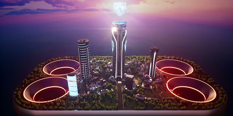 Zum Entdecken: das PEUGEOT POLYGON CONCEPT in POLYGON CITY, einer Insel im Fortnite-Universum - Foto: presseportal.de