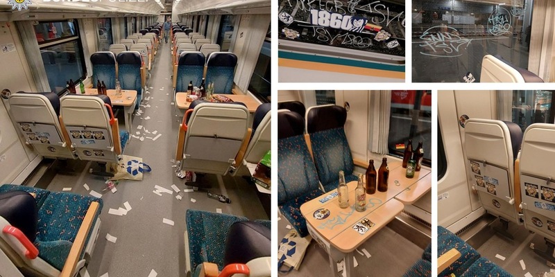 Bundespolizeidirektion München: Sachbeschädigung durch Fußballfans, Bedrohungen und Gewaltdelikt - Foto: presseportal.de