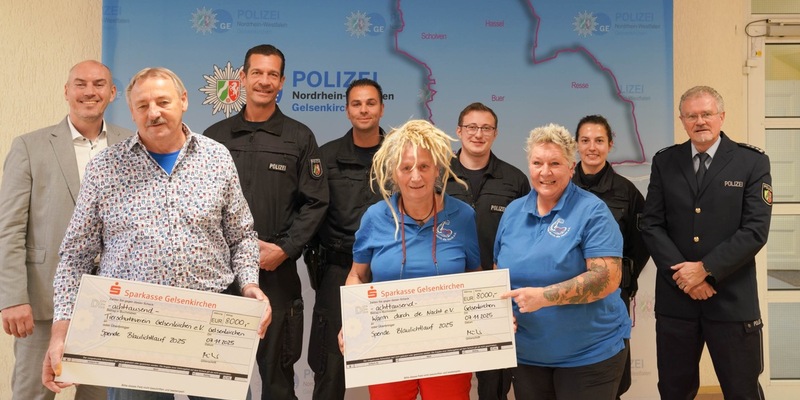 POL-GE: Feierliche Spendenübergabe der Erlöse aus dem Blaulichtlauf 2025 im Polizeipräsidium - Foto: presseportal.de