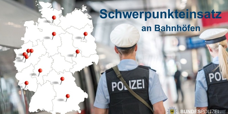 BPOLD-H: Einladung Medienvertreterinnen und -vertreter zum bundesweiten Schwerpunkteinsatz der Bundespolizei an gewaltbelasteten Bahnhöfe - Foto: presseportal.de