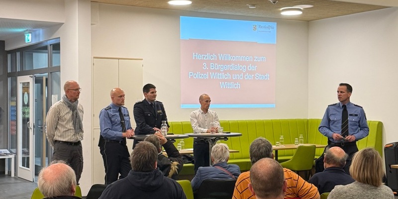 POL-PDWIL: Dritter Bürgerdialog erhält große Resonanz, gemeinsame Pressemeldung der Stadt Wittlich, der Kriminalinspektion und der Polizeiinspektion Wittlich - Foto: presseportal.de
