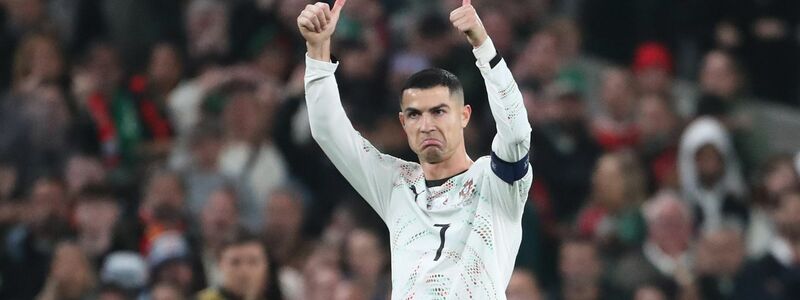 Fehlt nach Roter Karte: Cristiano Ronaldo. - Foto: Peter Morrison/AP/dpa