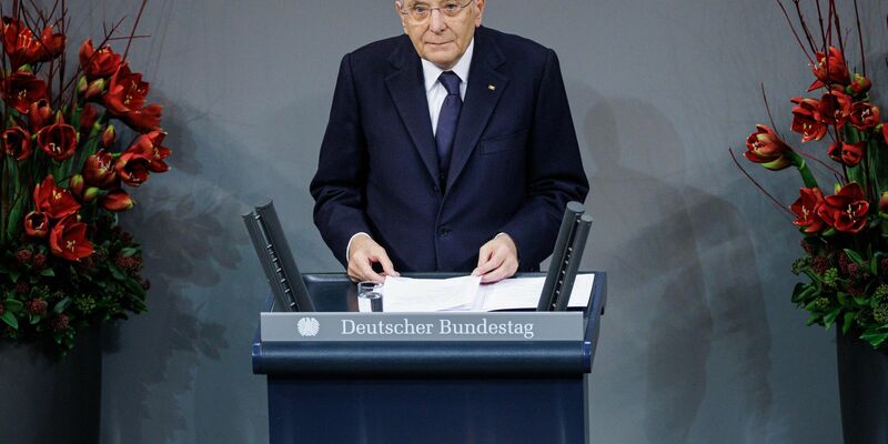 Italiens Präsident Mattarella plädiert bei der Gedenkfeier im Bundestag für eine Stärkung des Multilateralismus  - Foto: Carsten Koall/dpa