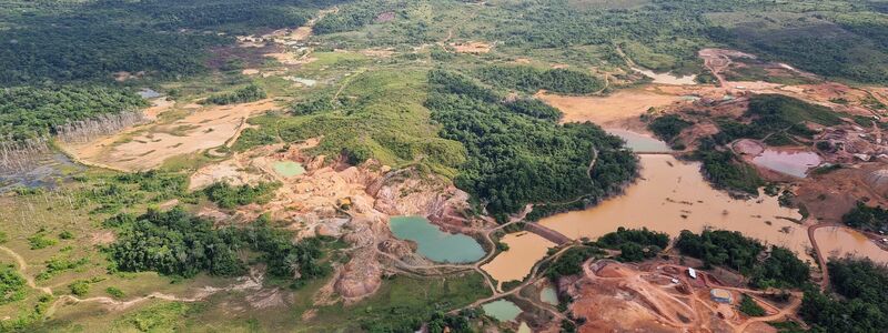 Neben legalen Goldminen machen sich Greenpeace zufolge oft illegale Goldgräber ans Werk. - Foto: Larissa Schwedes/dpa