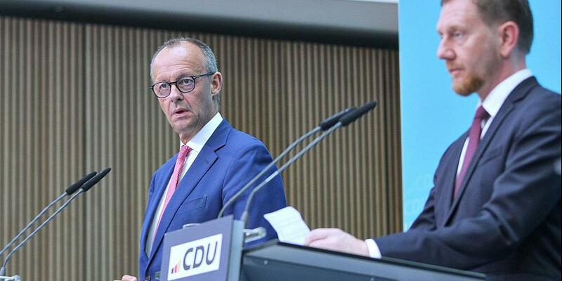 Friedrich Merz und Michael Kretschmer (Archiv) - Foto: über dts Nachrichtenagentur