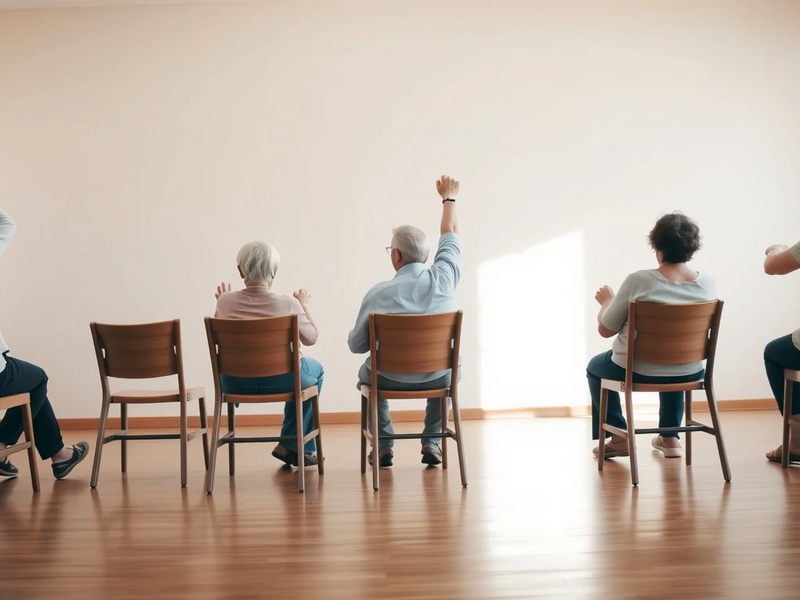 Stuhlgymnastik: Sanfte Bewegung hält Senioren fit - Foto: über boerse-global.de