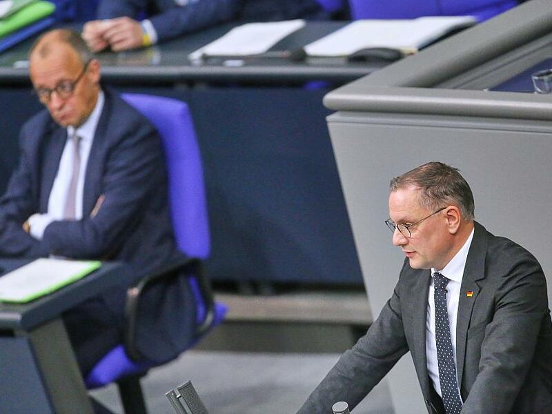 Friedrich Merz und Tino Chrupalla (Archiv) - Foto: über dts Nachrichtenagentur