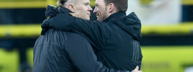 Wiedersehen in Amerika? Haaland und Nagelsmann. - Foto: Bernd Thissen/dpa