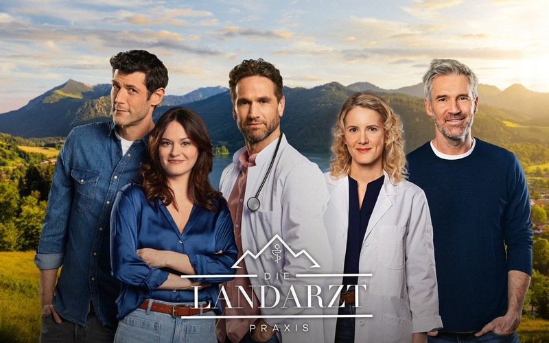 Michael Raphael Klein Diane Willems Oliver Franck Ben Braun Juliane Fisch Die Landarztpraxis - Foto: Joyn/Marc Rehbeck/Willi Weber, presseportal.de