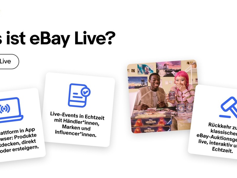 Mit eBay Live startet eine neue Ära des Online-Shoppings – und das legendäre Auktionsgefühl kehrt zurück - Foto: presseportal.de