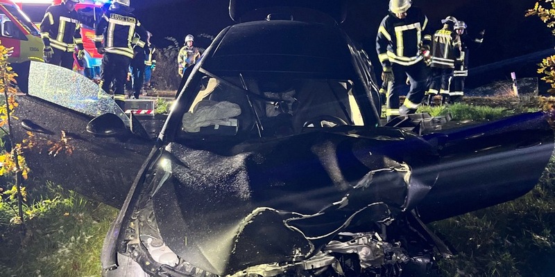 POL-AC: Alleinunfall im Nordkreis - zwei Menschen werden verletzt - Foto: presseportal.de