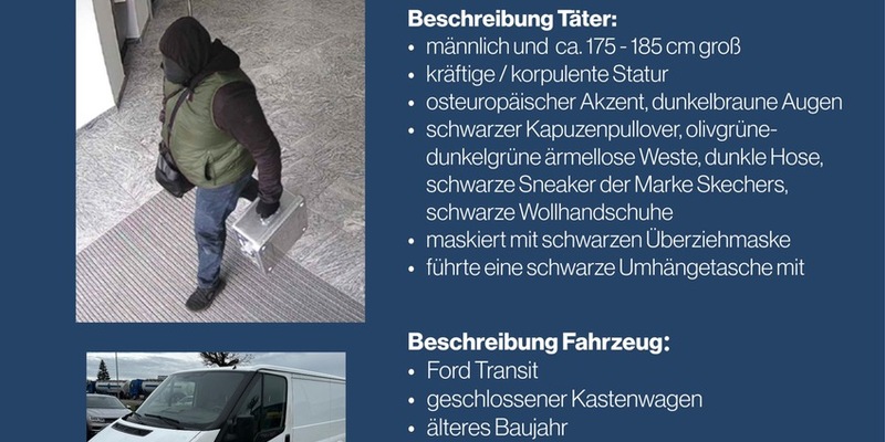 POL-MA: Oftersheim/Rhein-Neckar-Kreis: Raubüberfall auf Geldinstitut - Zeugenaufruf, PM Nr. 4 - Foto: presseportal.de