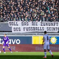 Die Fans protestieren weiter gegen die geplanten Maßnahmen der Politik in Fußball-Stadien.  - Foto: David Inderlied/dpa