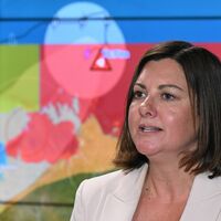 Australiens Katastrophenschutzministerin Kristy McBain warnte vor der zerstörerisch Kraft von Zyklon «Fina».  - Foto: Lukas Coch/AAP/dpa