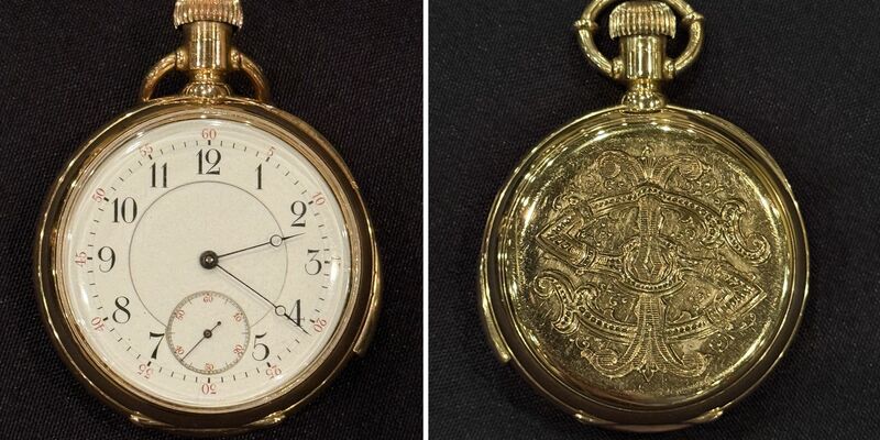 Eine goldene Titanic-Taschenuhr wurde für den Rekordpreis von mehr als 2 Millionen Euro versteigert. (Handout) - Foto: -/Henry Aldridge And Son Ltd/PA Media/dpa
