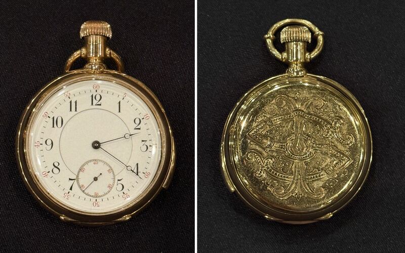 Eine goldene Titanic-Taschenuhr wurde für den Rekordpreis von mehr als 2 Millionen Euro versteigert. (Handout) - Foto: -/Henry Aldridge And Son Ltd/PA Media/dpa