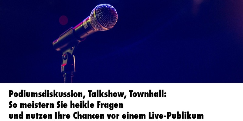 Podiumsdiskussion, Talkshow, Townhall: So meistern Sie heikle Fragen und nutzen Ihre Chancen vor einem Live-Publikum / Eine Inhouse-Schulung der news aktuell Academy - Foto: presseportal.de