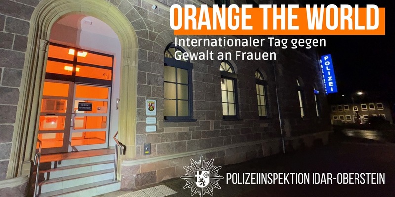 POL-PDTR: Polizei und Stadt Idar-Oberstein beteiligen sich zusammen am Orange Day 2025 - Foto: presseportal.de