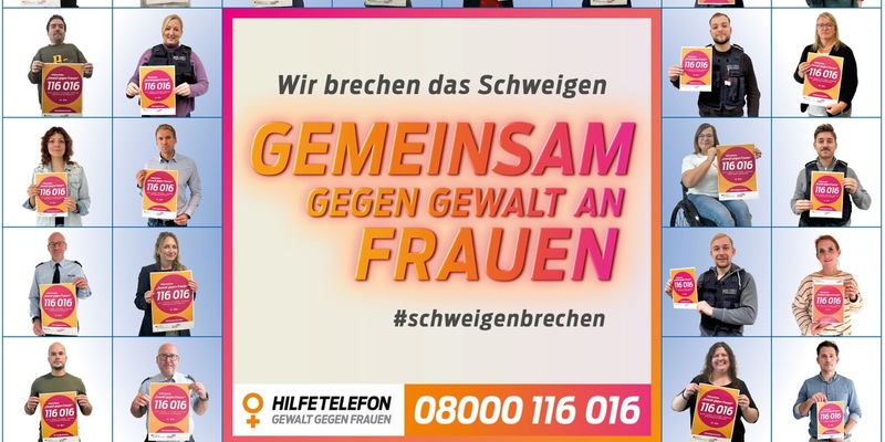 POL-D: Internationaler Tag gegen Gewalt an Frauen - Wir brechen das Schweigen - Polizei setzt Zeichen und macht auf Hilfsangebot aufmerksam - Foto: presseportal.de
