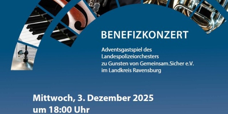 PP Ravensburg: Adventsgastspiel des Landespolizeiorchesters Baden-Württemberg am Mittwoch, 03.12.25, in der Evangelischen Stadtkirche Ravensburg - Foto: presseportal.de
