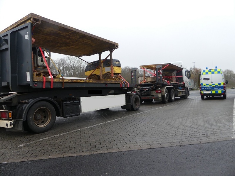 POL-OH: Autobahnpolizei Bad Hersfeld kontrolliert Lastzug mit gefährlichen Ladungssicherungsmängeln - Foto: presseportal.de